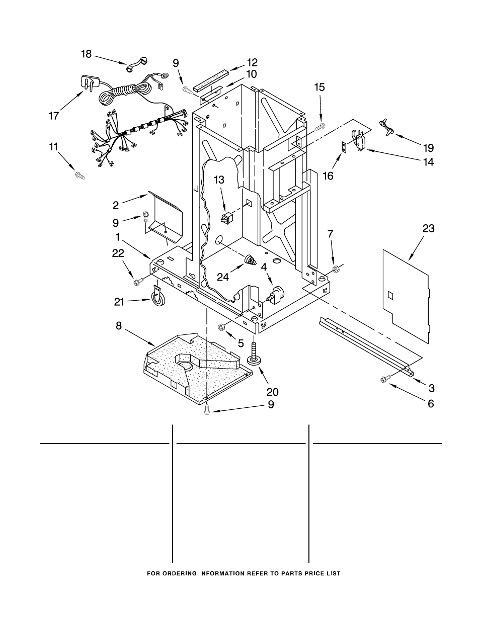 Frame, Frame parts, For model: kfck03itwh0 (white) | KITCHENAID KFCK03ITWH0 User Manual | Page 2 / 7