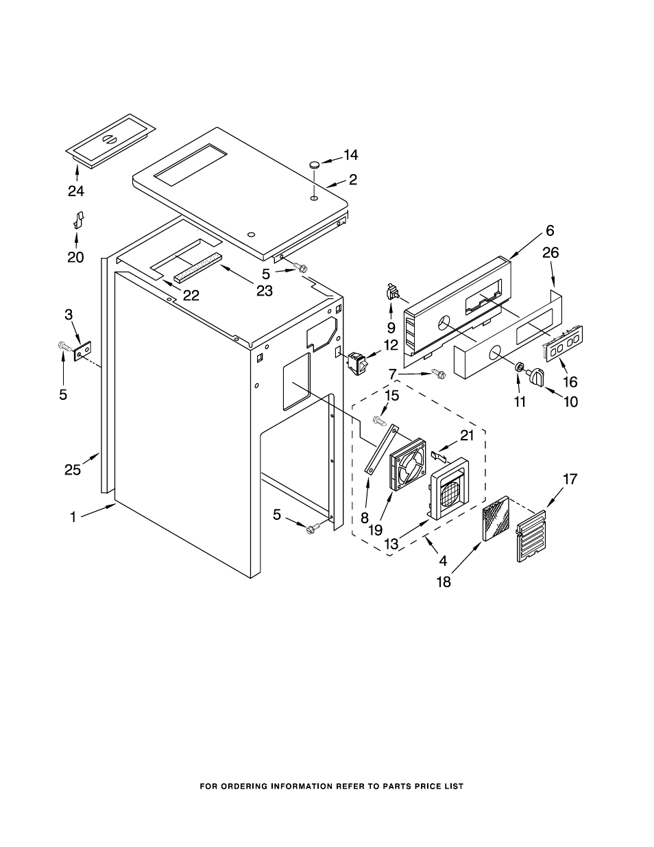 Panel and control, Panel and control parts | KITCHENAID KFCK03ITWH0 User Manual | Page 5 / 7
