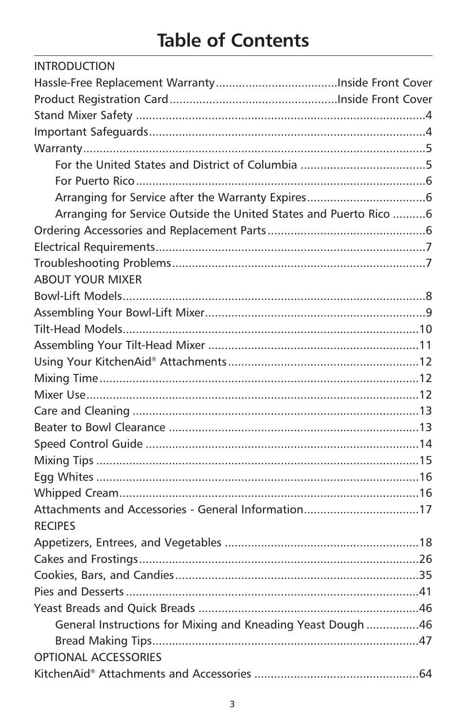 KITCHENAID 9706634D User Manual | Page 3 / 72