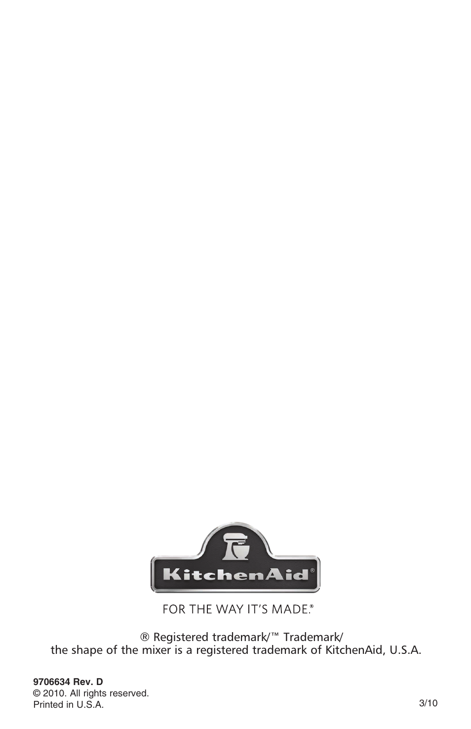 KITCHENAID 9706634D User Manual | Page 72 / 72