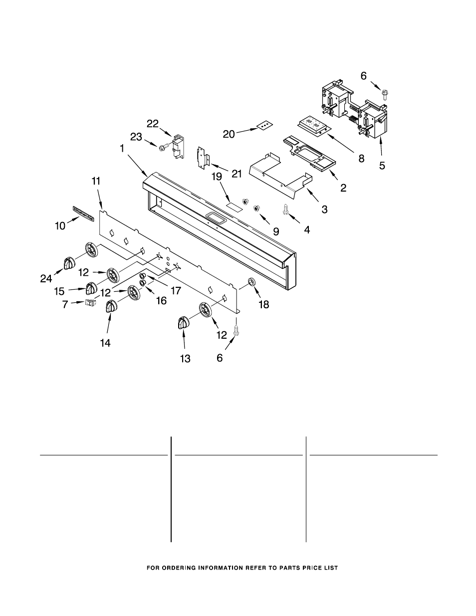 Control panel, Control panel parts | KITCHENAID KDRP462LSS04 User Manual | Page 5 / 12