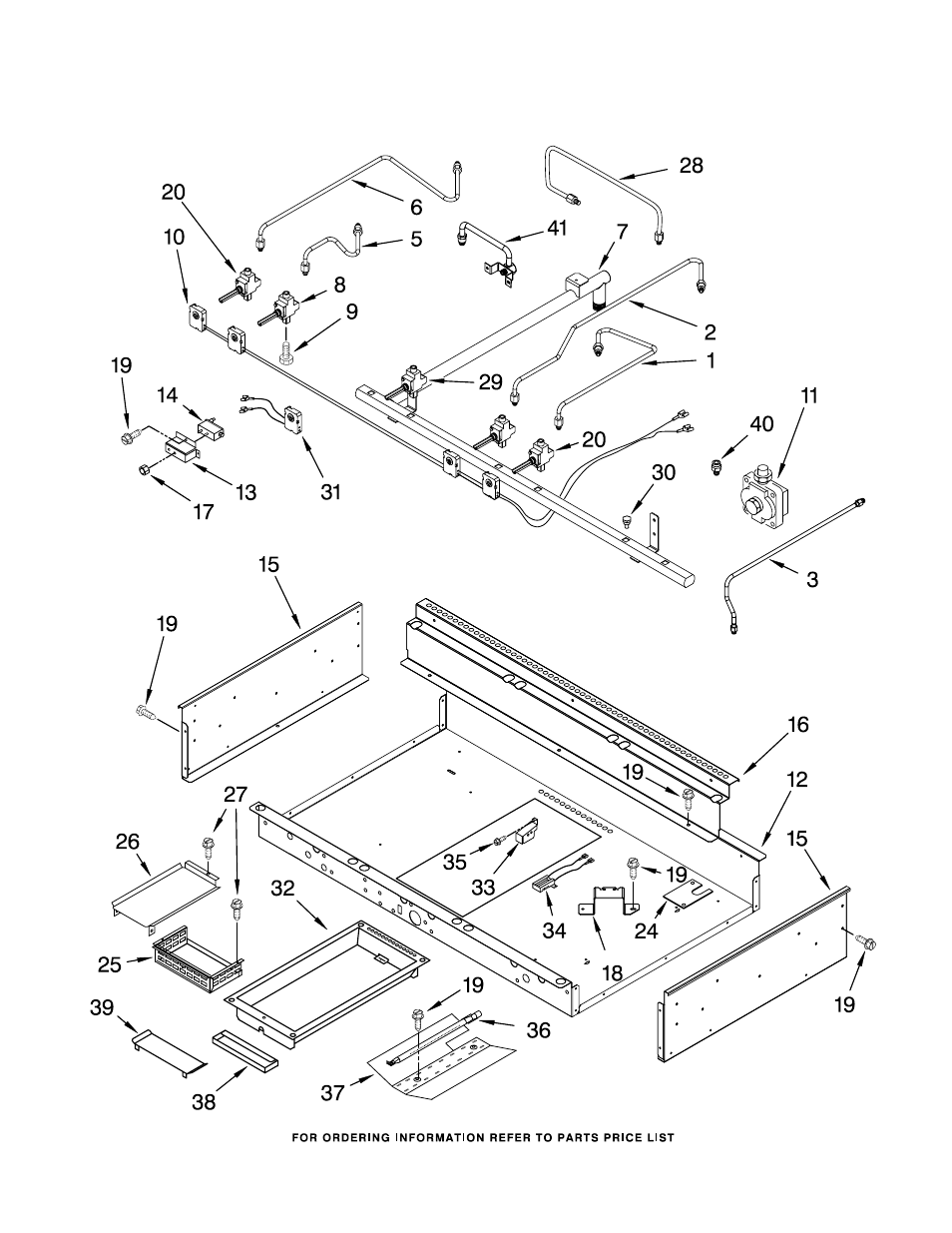 Burner box, gas valves, and switches | KITCHENAID KDRP462LSS04 User Manual | Page 9 / 12