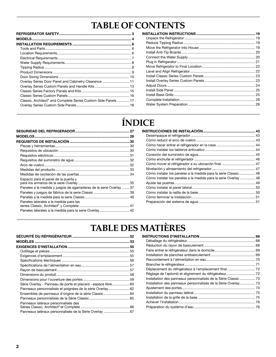 KITCHENAID W10291426A User Manual | Page 2 / 76