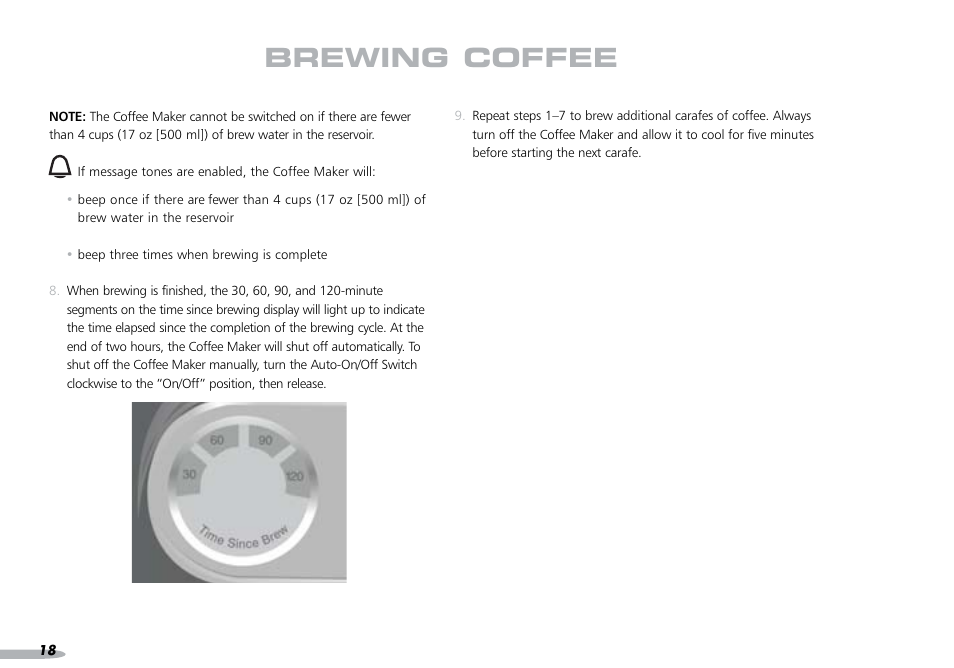 Brewing coffee | KITCHENAID PROLINE 4KPCM050 User Manual | Page 19 / 38