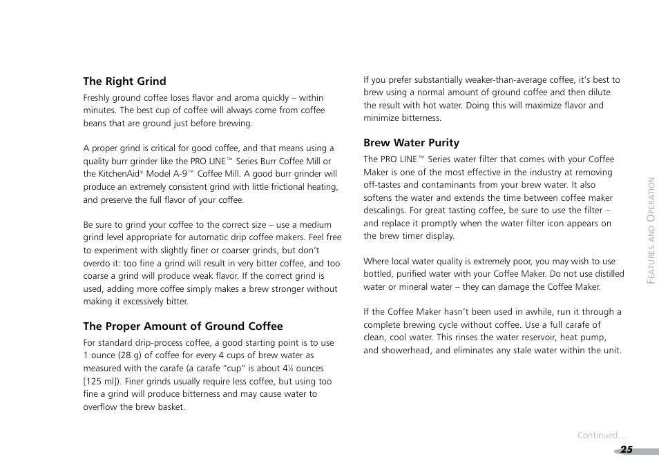 KITCHENAID PROLINE 4KPCM050 User Manual | Page 26 / 38