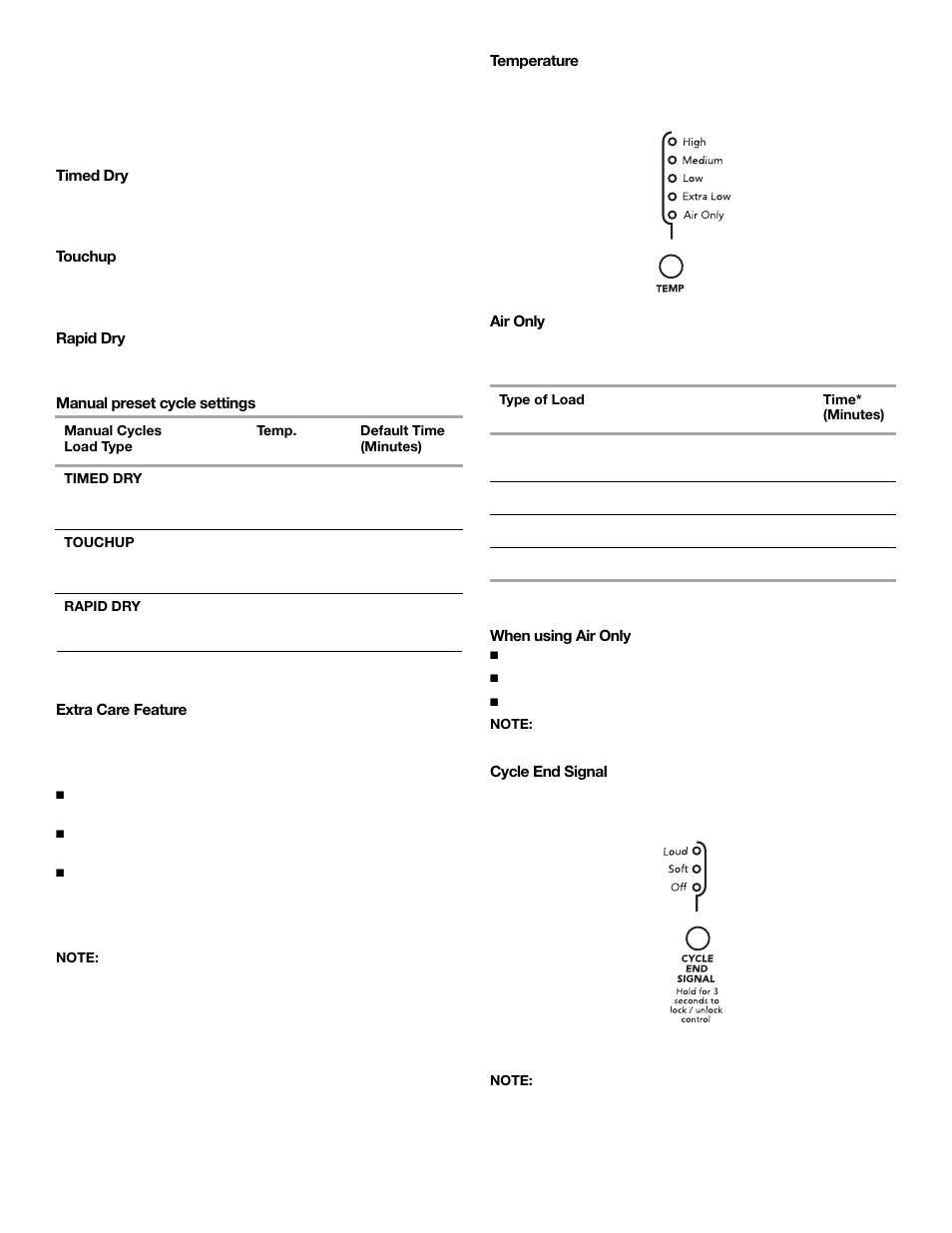 Additional features | KITCHENAID FRONT-LOADINGGAS DRYER User Manual | Page 18 / 72