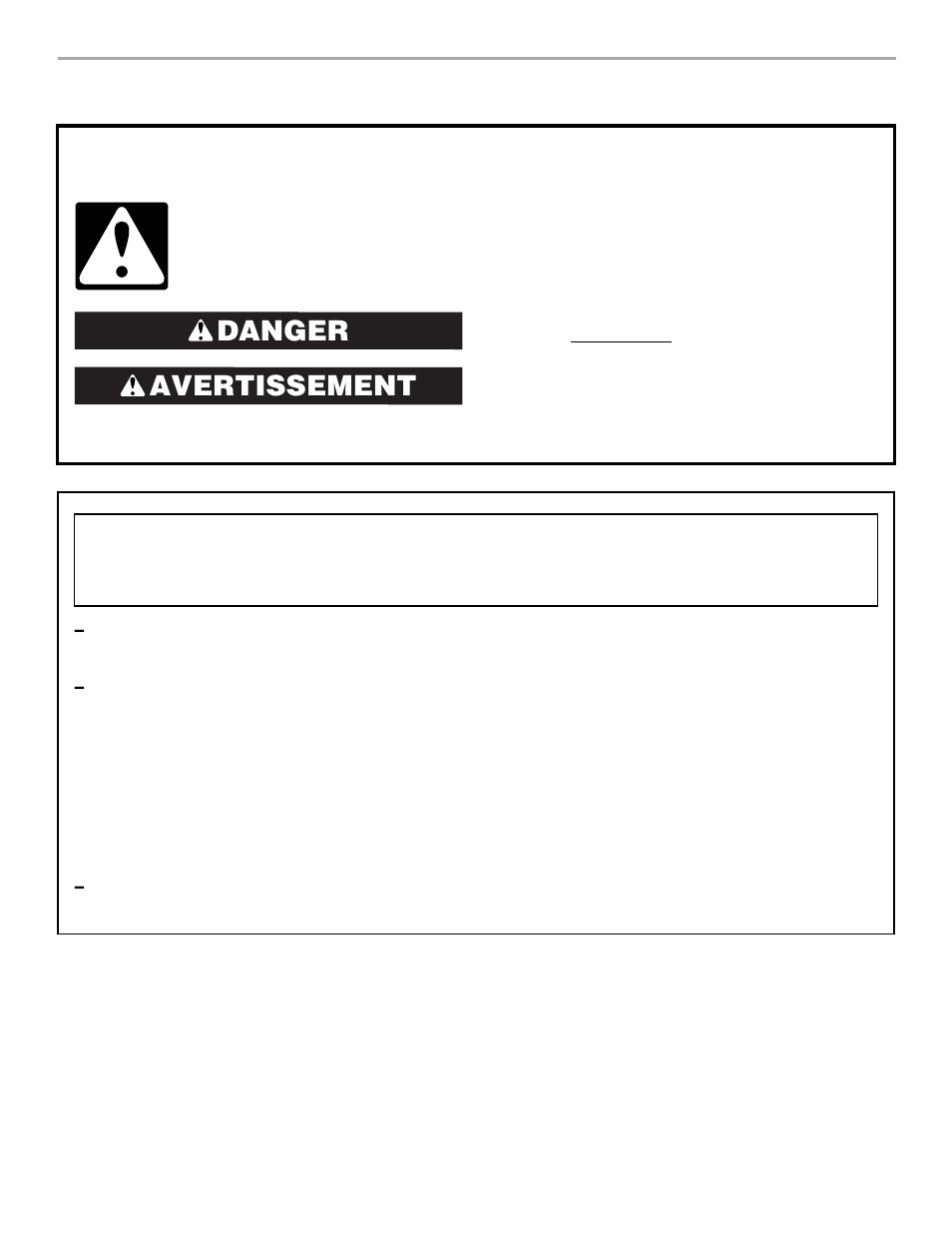 Sécurité de la sécheuse, Avertissement danger | KITCHENAID FRONT-LOADINGGAS DRYER User Manual | Page 47 / 72