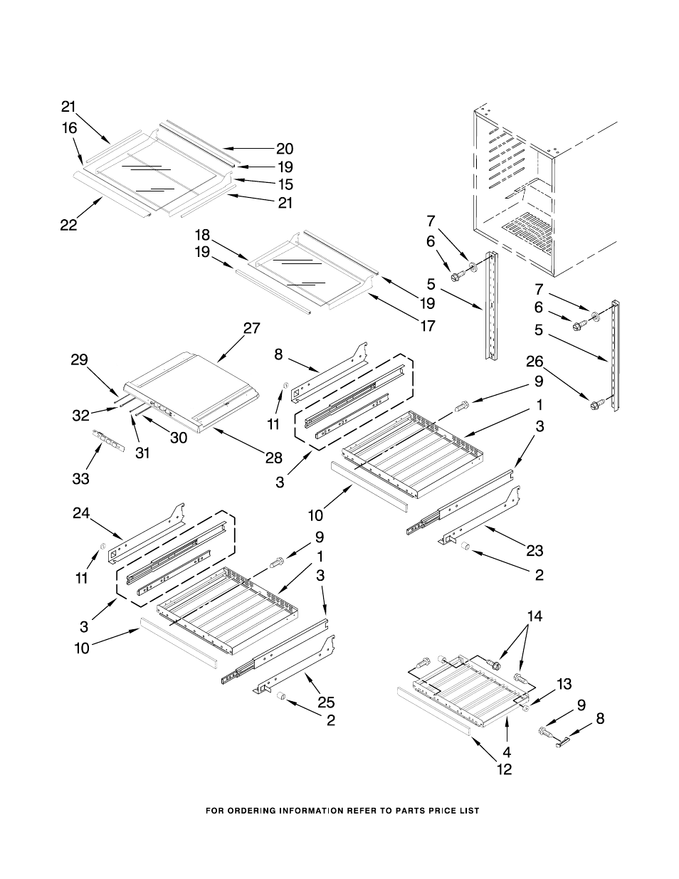 Shelf, Shelf parts | KITCHENAID KBCO24LSBX02 User Manual | Page 3 / 6