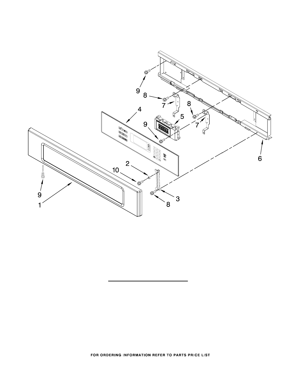Control panel, Control panel parts | KITCHENAID KBHS109SSS00 User Manual | Page 3 / 8