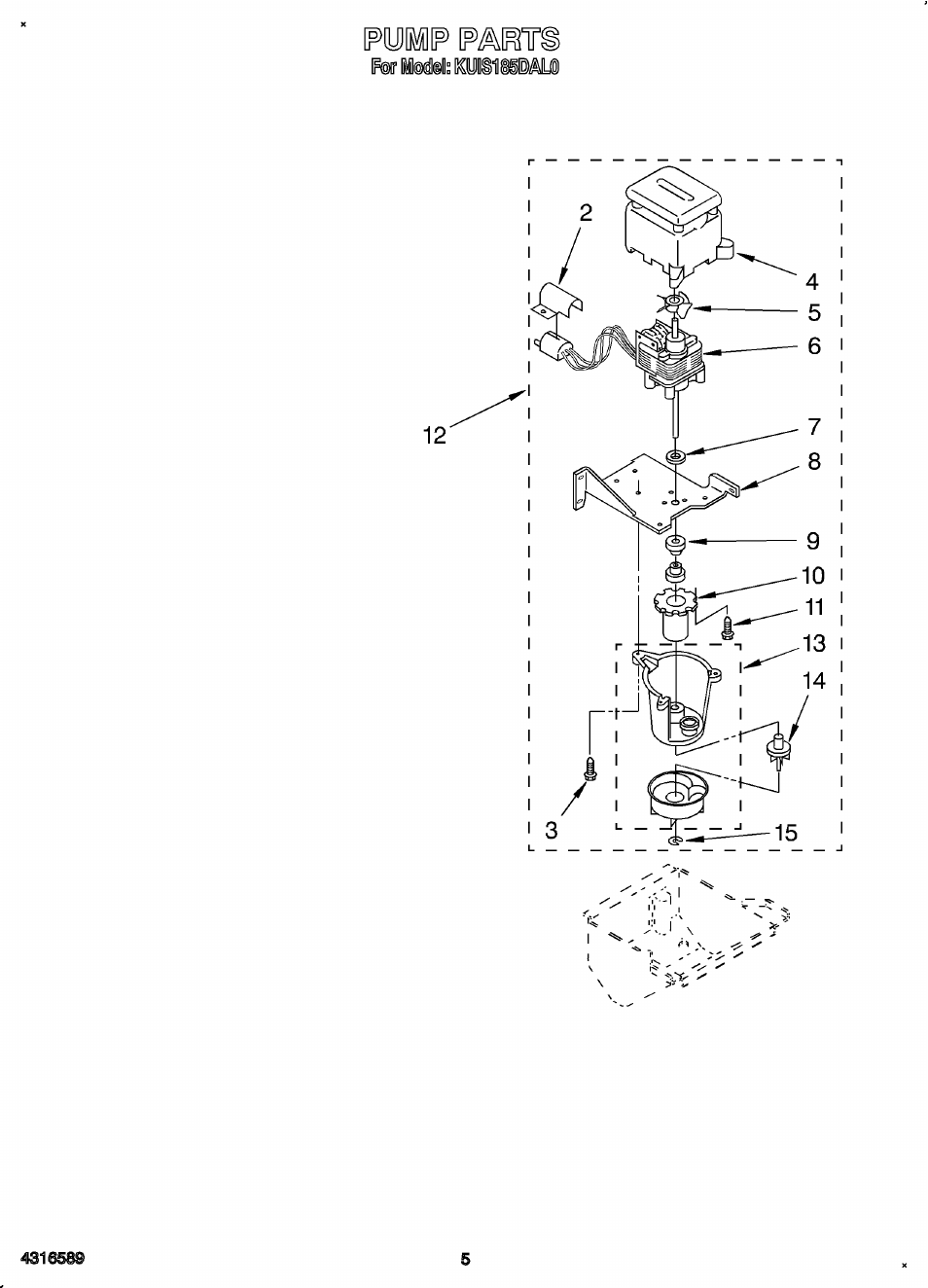 Pump | KITCHENAID KUIS185DAL0 User Manual | Page 6 / 11