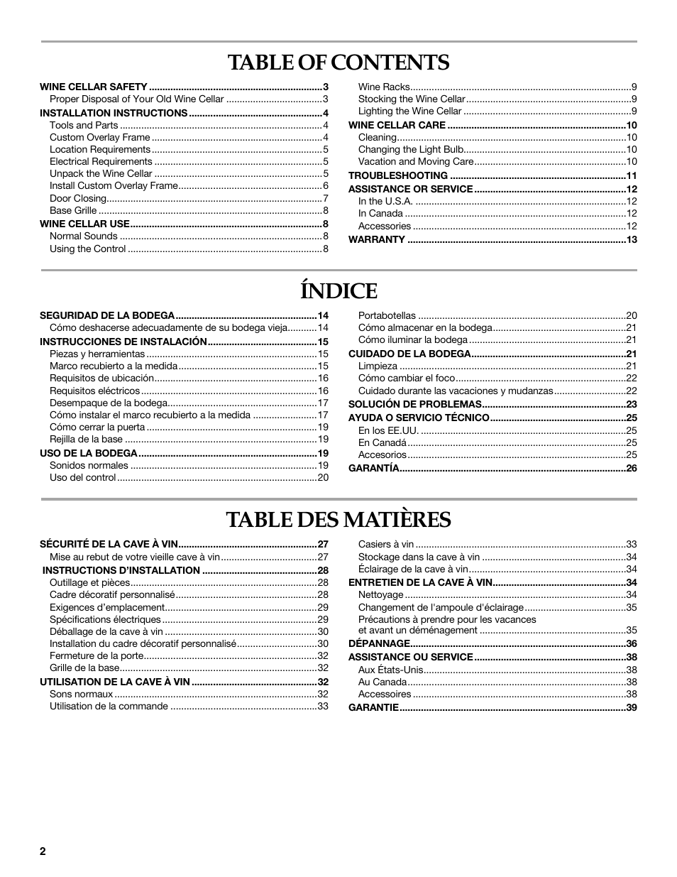KITCHENAID KUWO24LSBX User Manual | Page 2 / 40