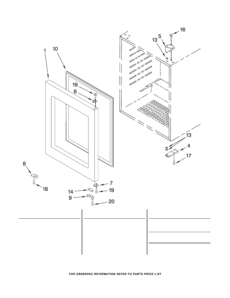 Door, Door parts | KITCHENAID KUWO24RSBX00 User Manual | Page 4 / 5