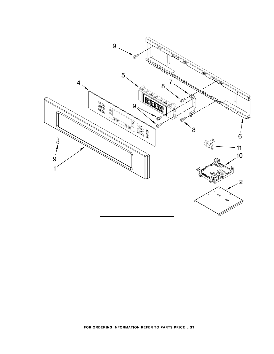 Control panel, Control panel parts | KITCHENAID KEBK276SSS03 User Manual | Page 3 / 7