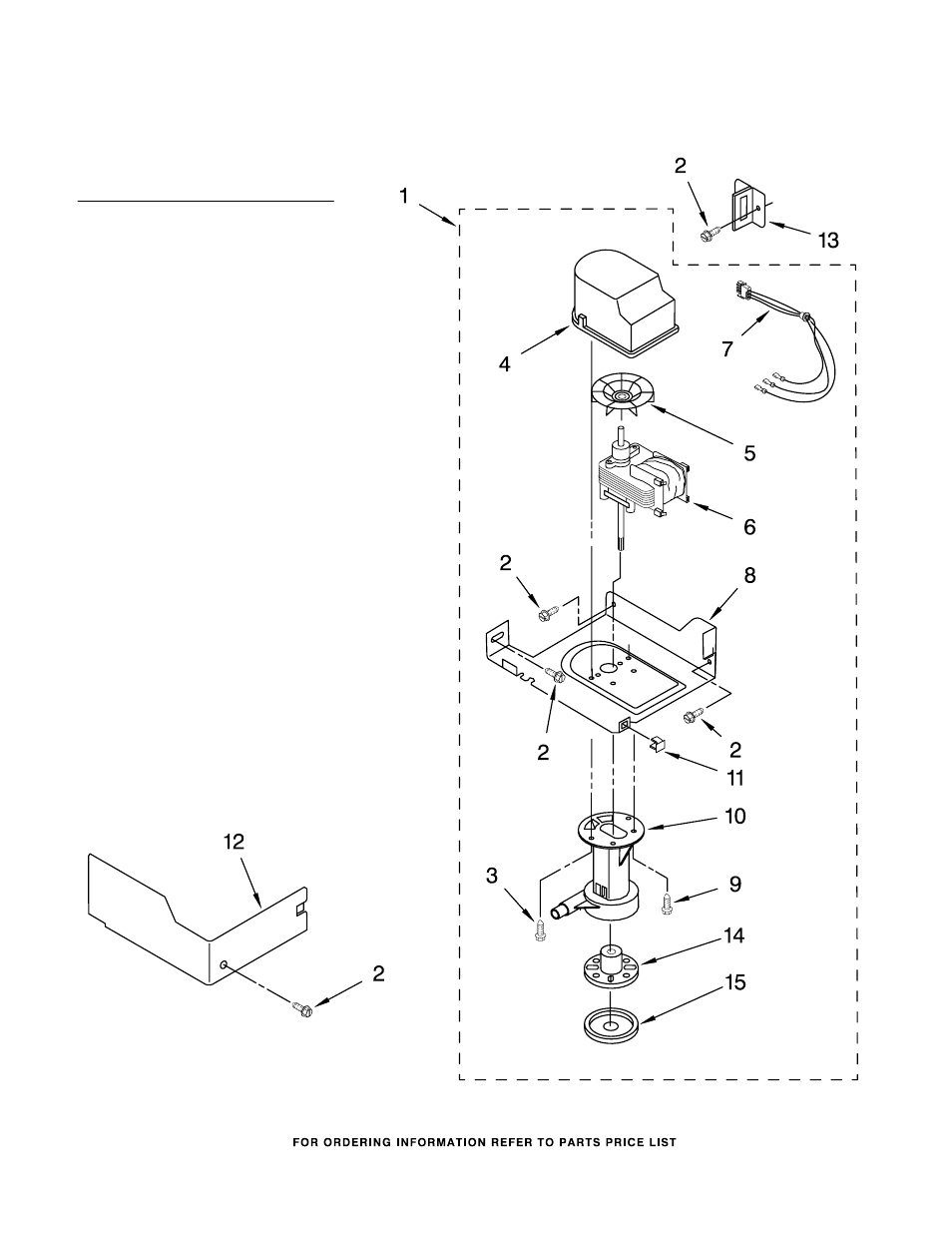 Pump, Pump parts, For models: kuis155hrs0 (stainless steel) | KITCHENAID KUIS155HRS0 User Manual | Page 5 / 8