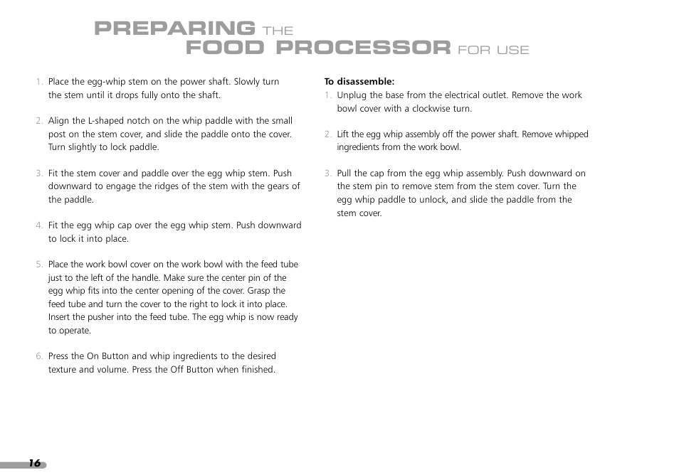 Preparing, Food processor | KITCHENAID KPFP850 User Manual | Page 18 / 99