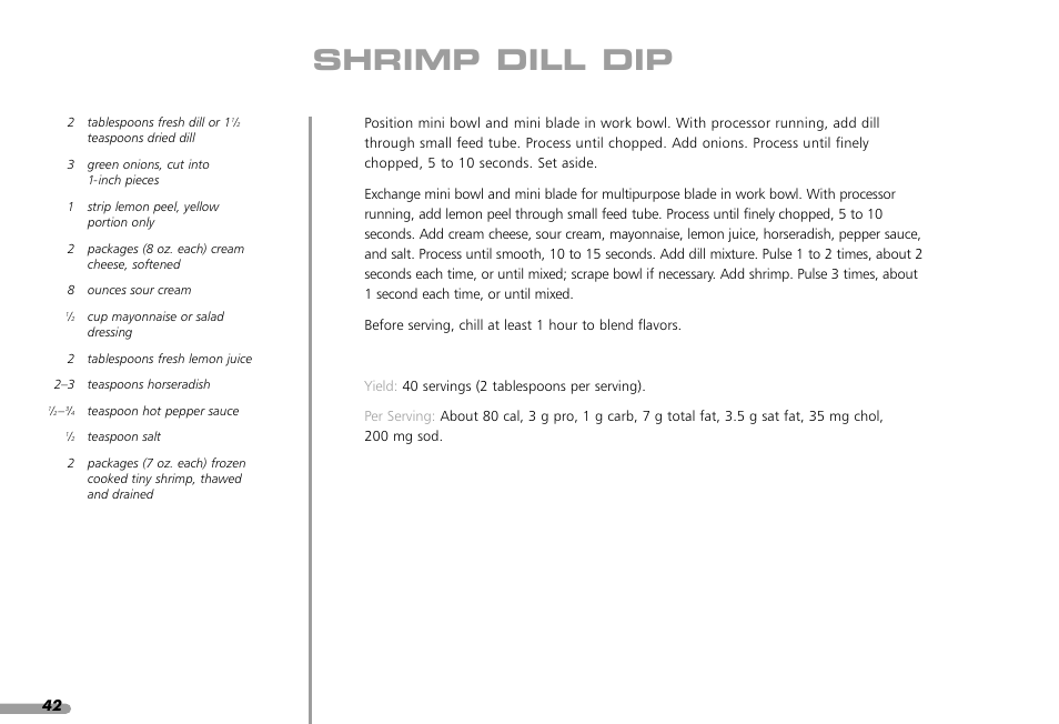 Shrimp dill dip | KITCHENAID KPFP850 User Manual | Page 44 / 99