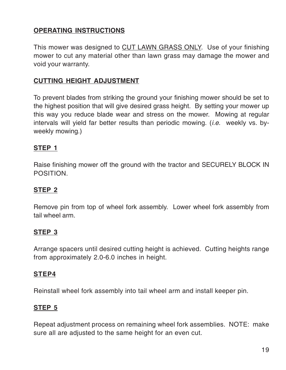 King Kutter Free Floating User Manual | Page 19 / 44