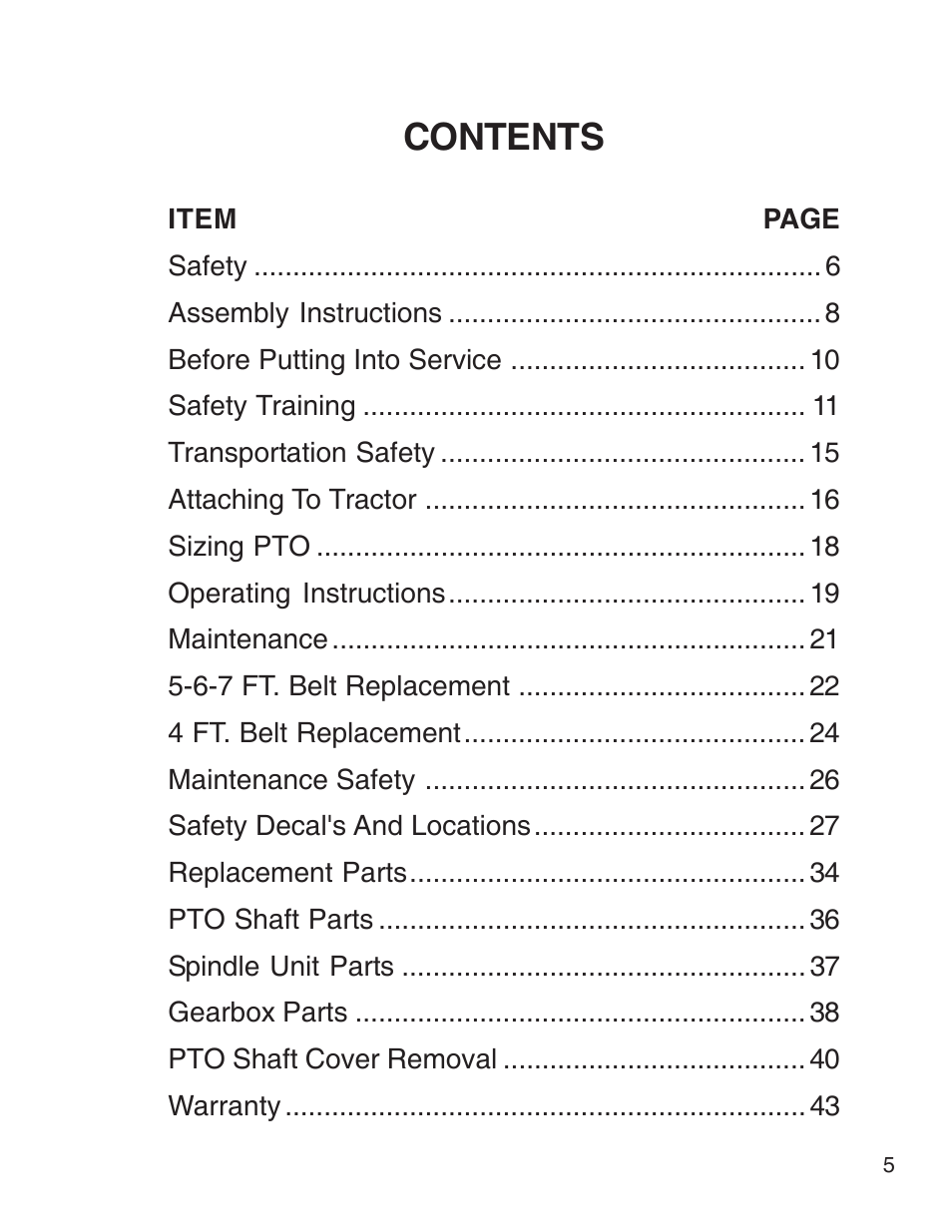King Kutter Free Floating User Manual | Page 5 / 44