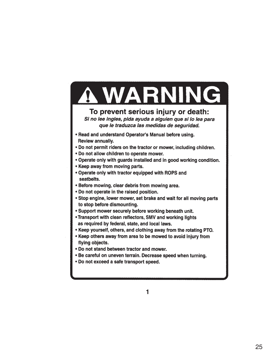 King Kutter Rotary Mower User Manual | Page 25 / 46