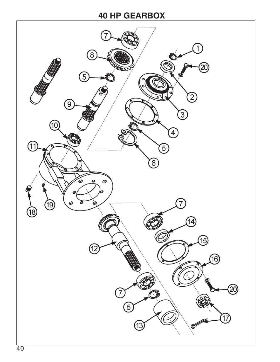 40 hp gearbox | King Kutter Rotary Mower User Manual | Page 40 / 46