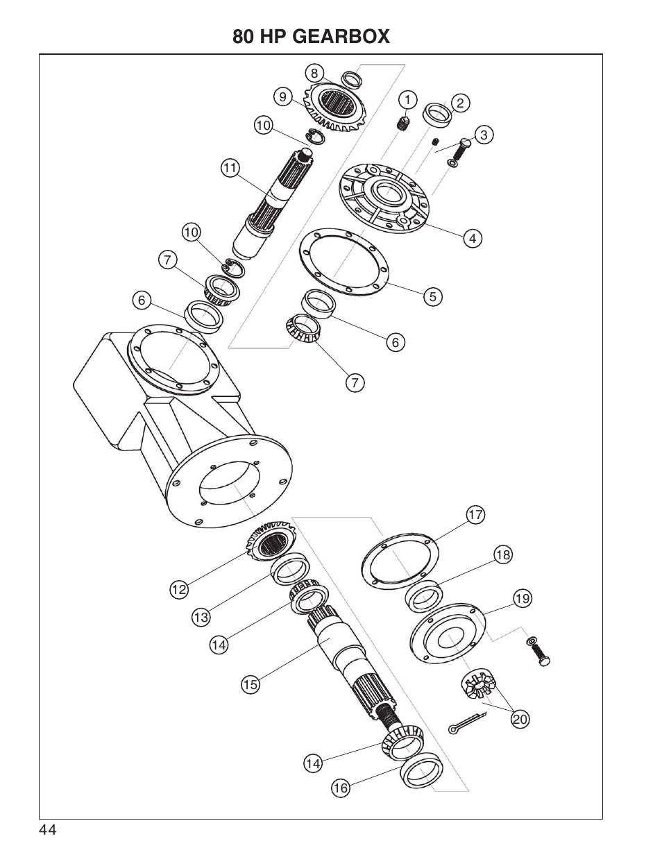 80 hp gearbox | King Kutter Rotary Mower User Manual | Page 44 / 46