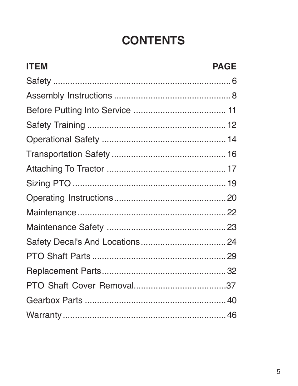 King Kutter Rotary Mower User Manual | Page 5 / 46