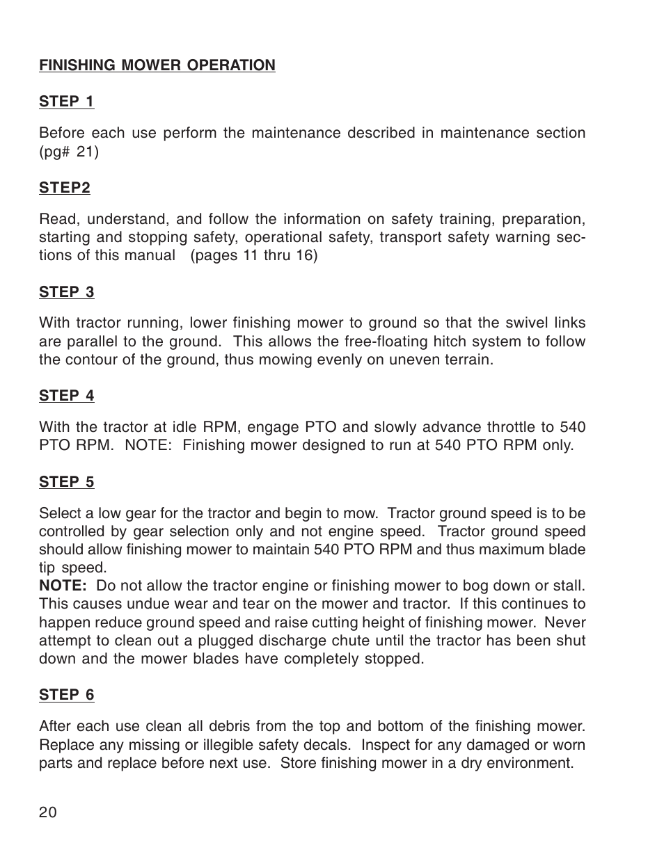 King Kutter Free Floating Finishing Mower User Manual | Page 20 / 44