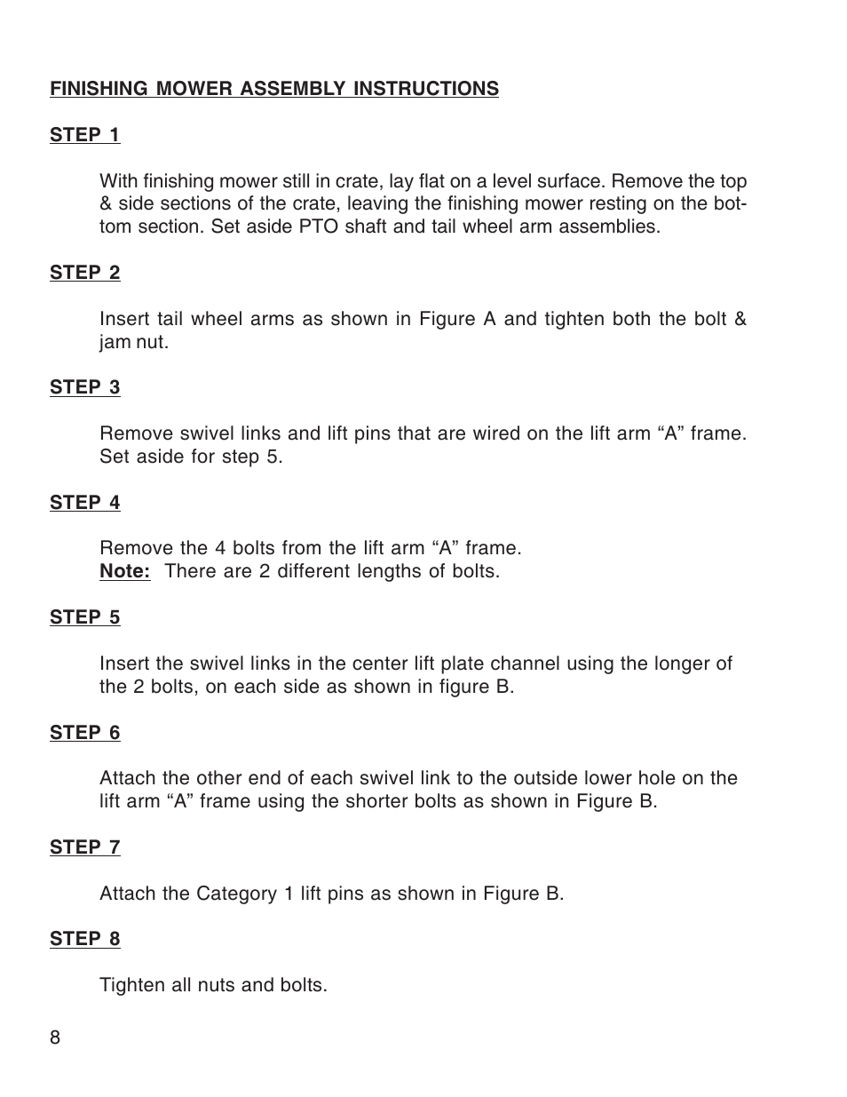 King Kutter Free Floating Finishing Mower User Manual | Page 8 / 44