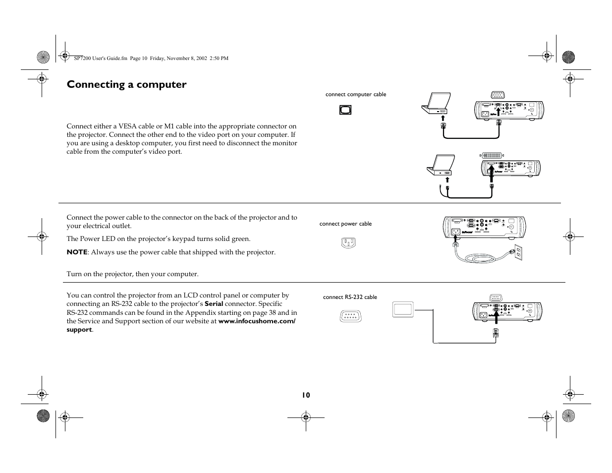 Connecting a computer | King Kutter SCREENPLAY 7200 User Manual | Page 11 / 45