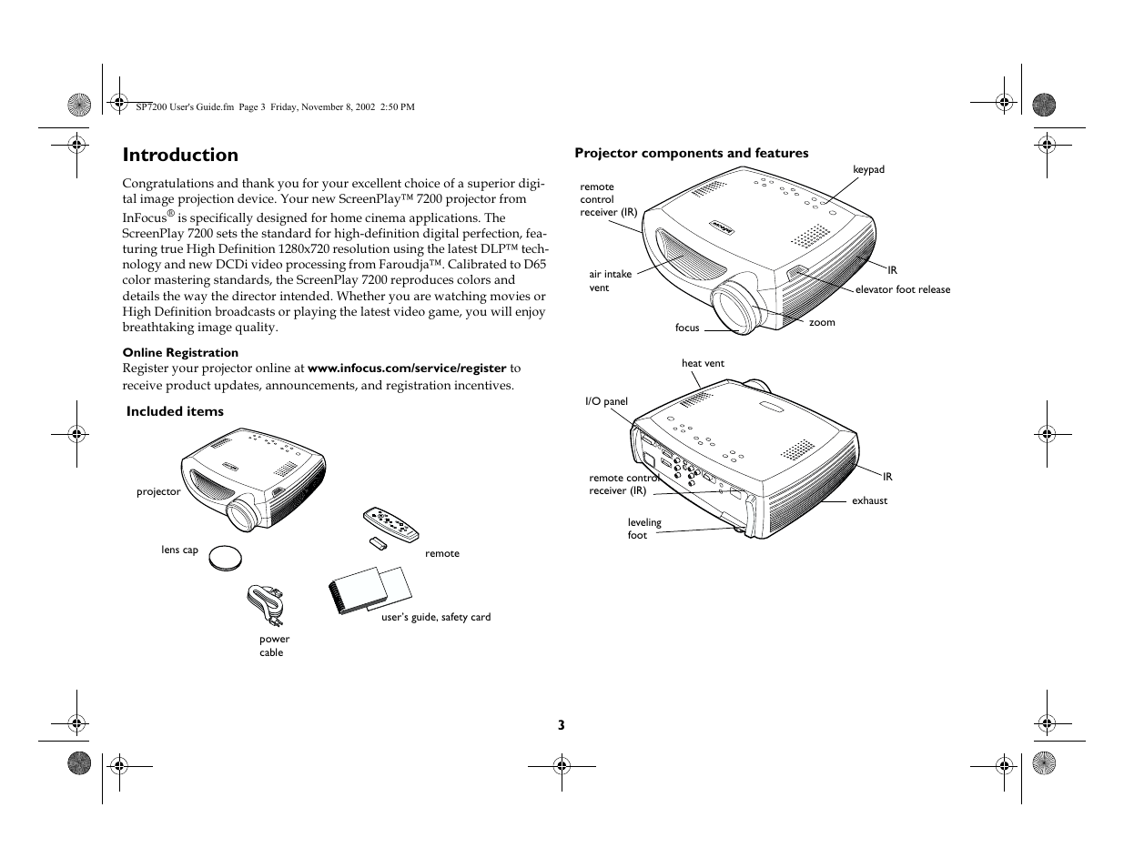 Introduction, Introduction 3 | King Kutter SCREENPLAY 7200 User Manual | Page 4 / 45