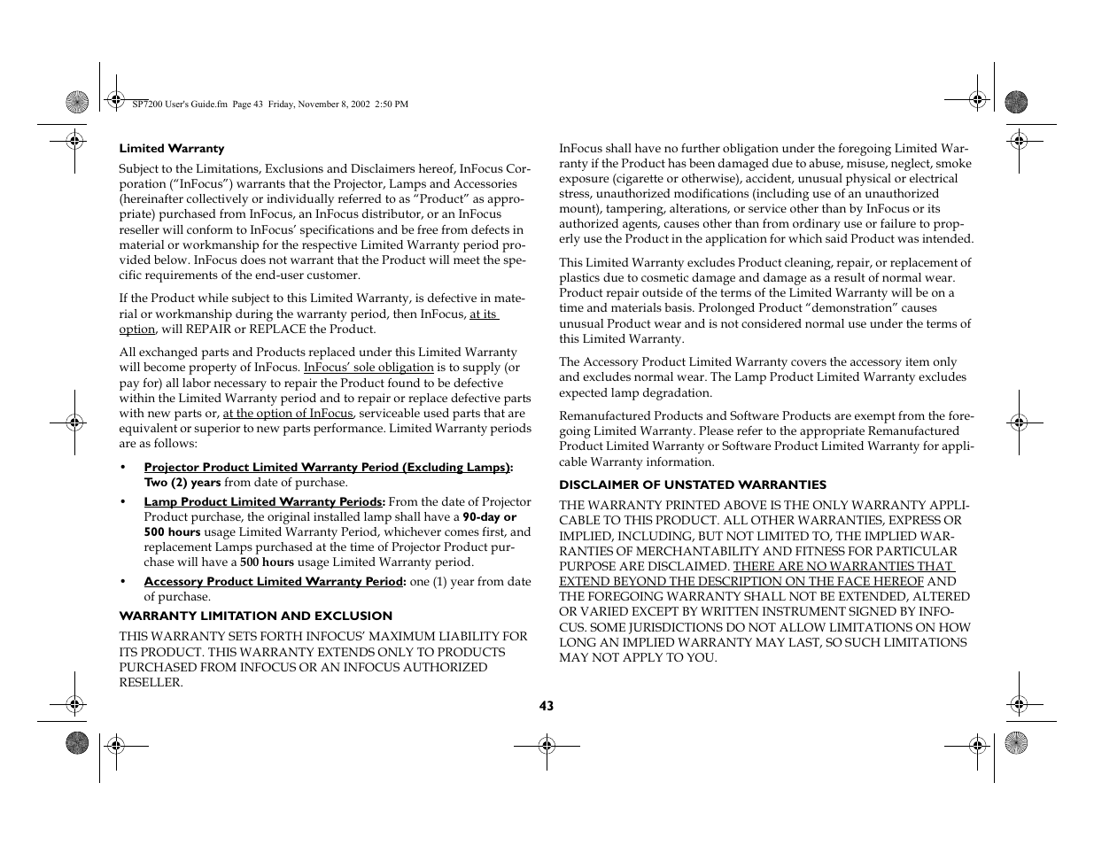 King Kutter SCREENPLAY 7200 User Manual | Page 44 / 45