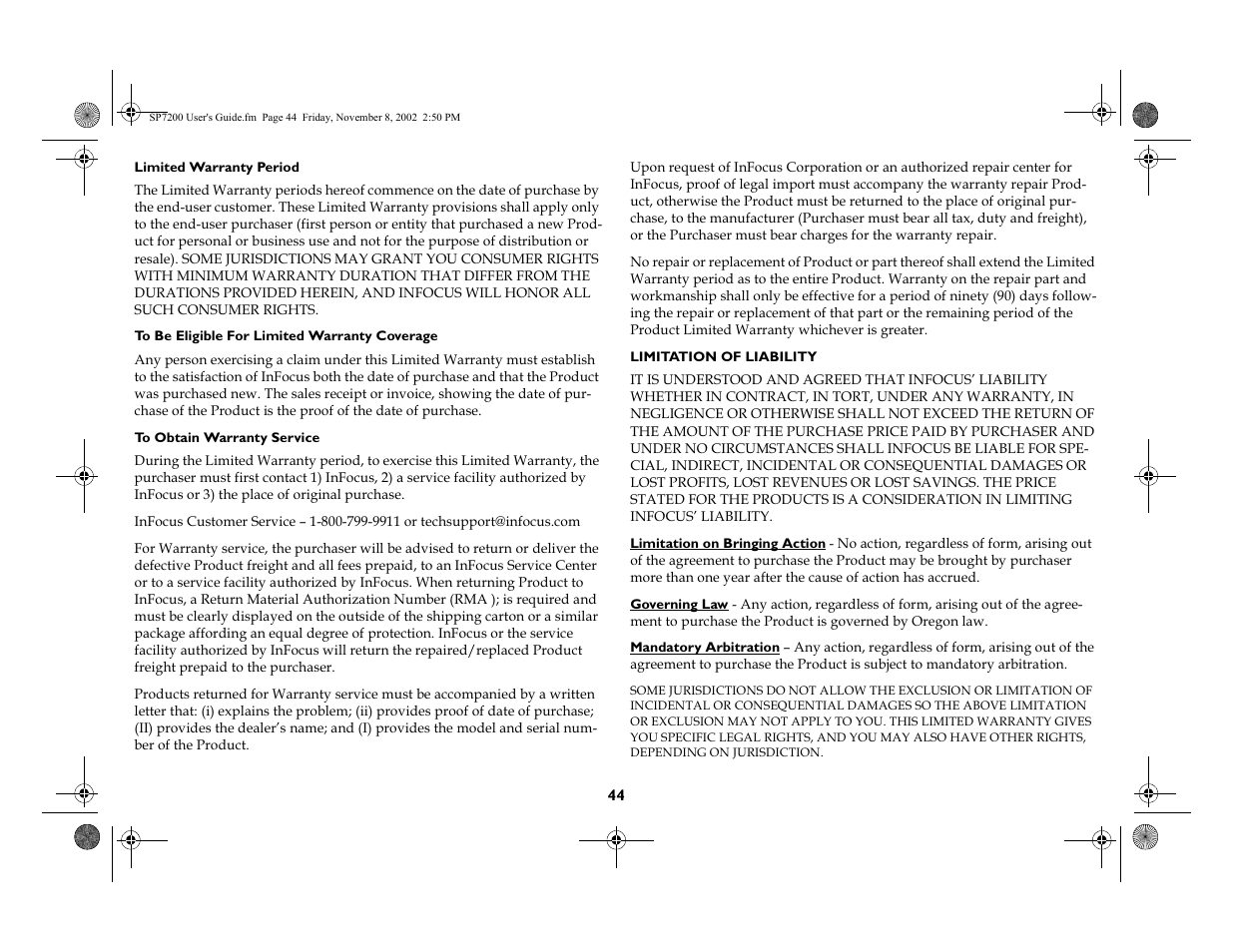 King Kutter SCREENPLAY 7200 User Manual | Page 45 / 45