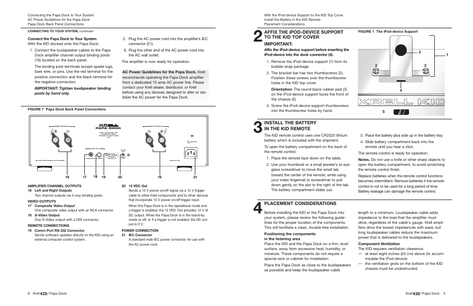 Krell Industries MP3 Docking Station User Manual | Page 5 / 6