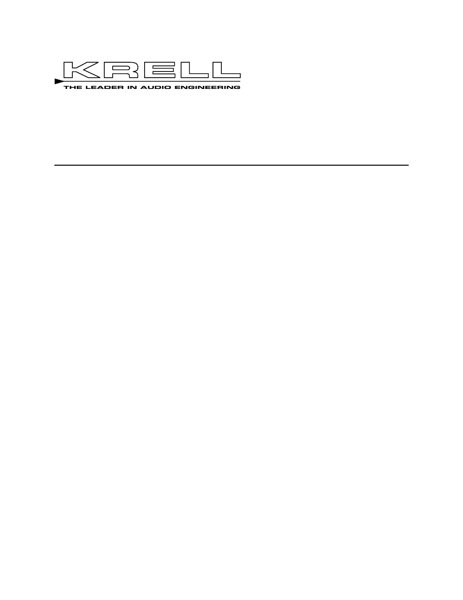 Krell Industries DVD Standard User Manual | 64 pages