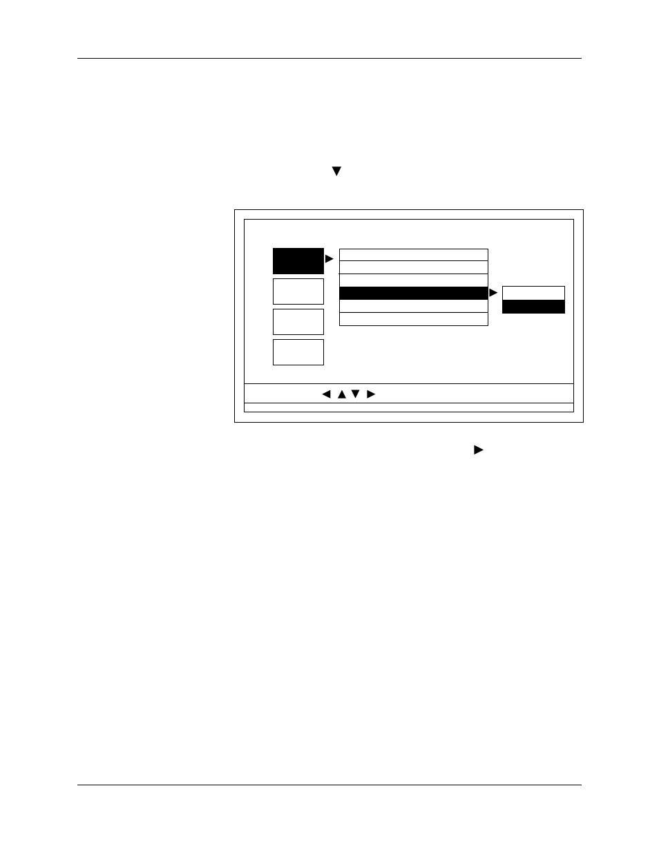 Button or key to highlight, Button or key to select, And press the enter button or key | Krell Industries DVD Standard User Manual | Page 41 / 64