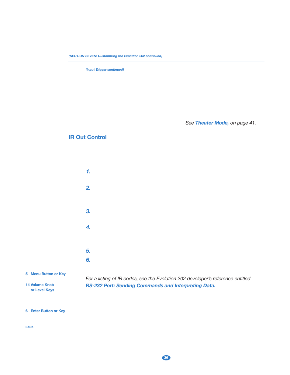 Ir_out control, Ir out control | Krell Industries 202 User Manual | Page 36 / 48