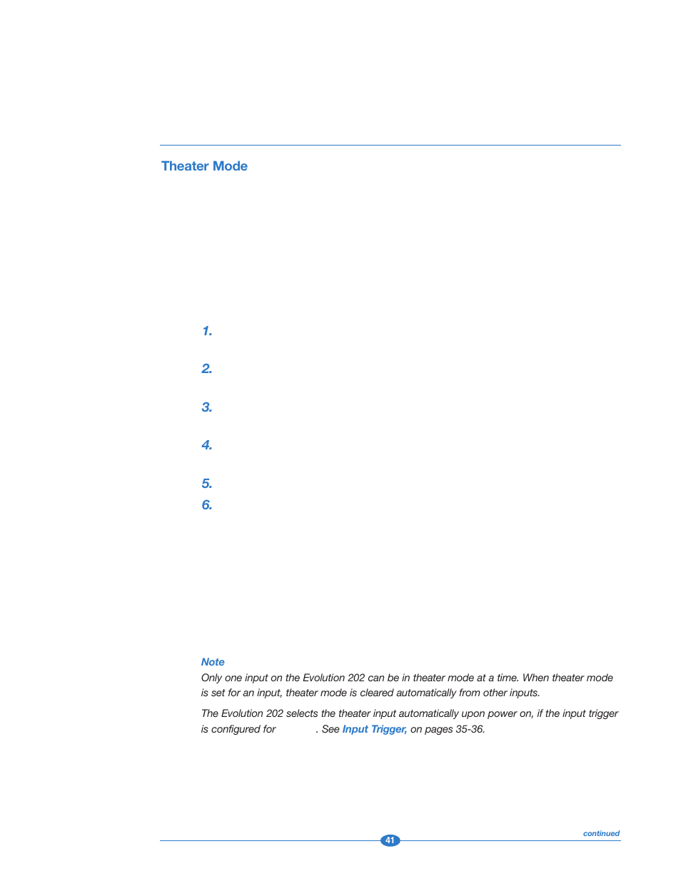 Theater mode | Krell Industries 202 User Manual | Page 41 / 48