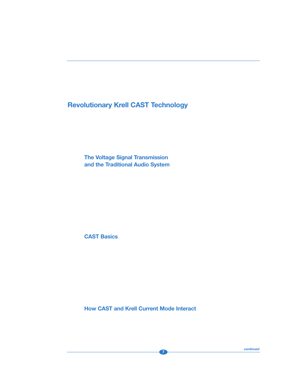 Cast technology, Revolutionary krell cast technology | Krell Industries 202 User Manual | Page 7 / 48