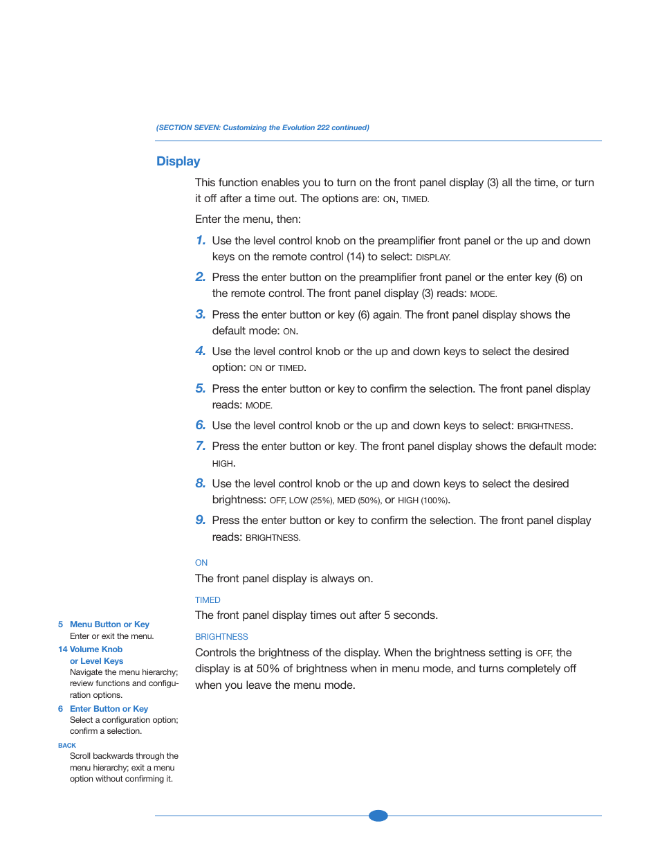 Display | Krell Industries 222 User Manual | Page 32 / 48