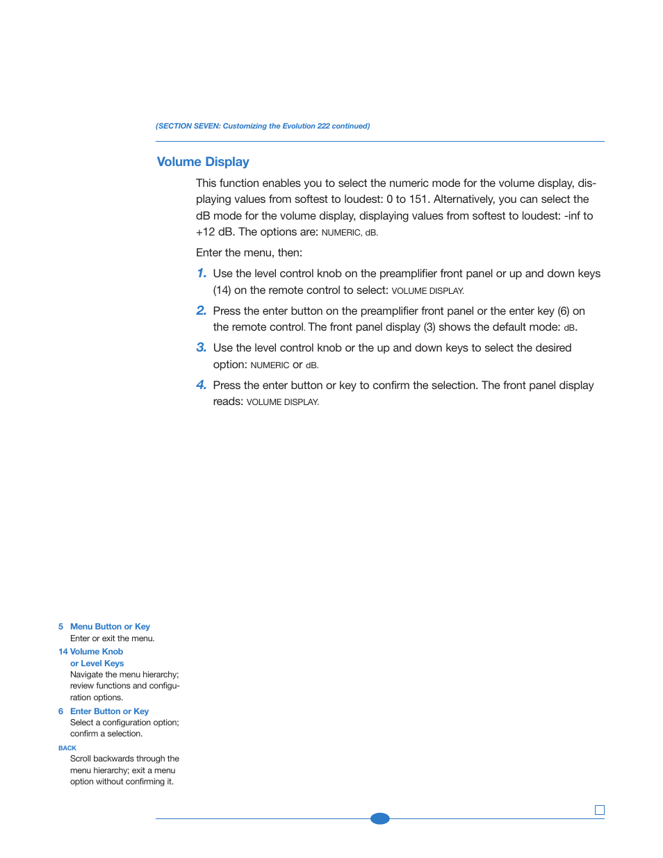 Volume display | Krell Industries 222 User Manual | Page 42 / 48