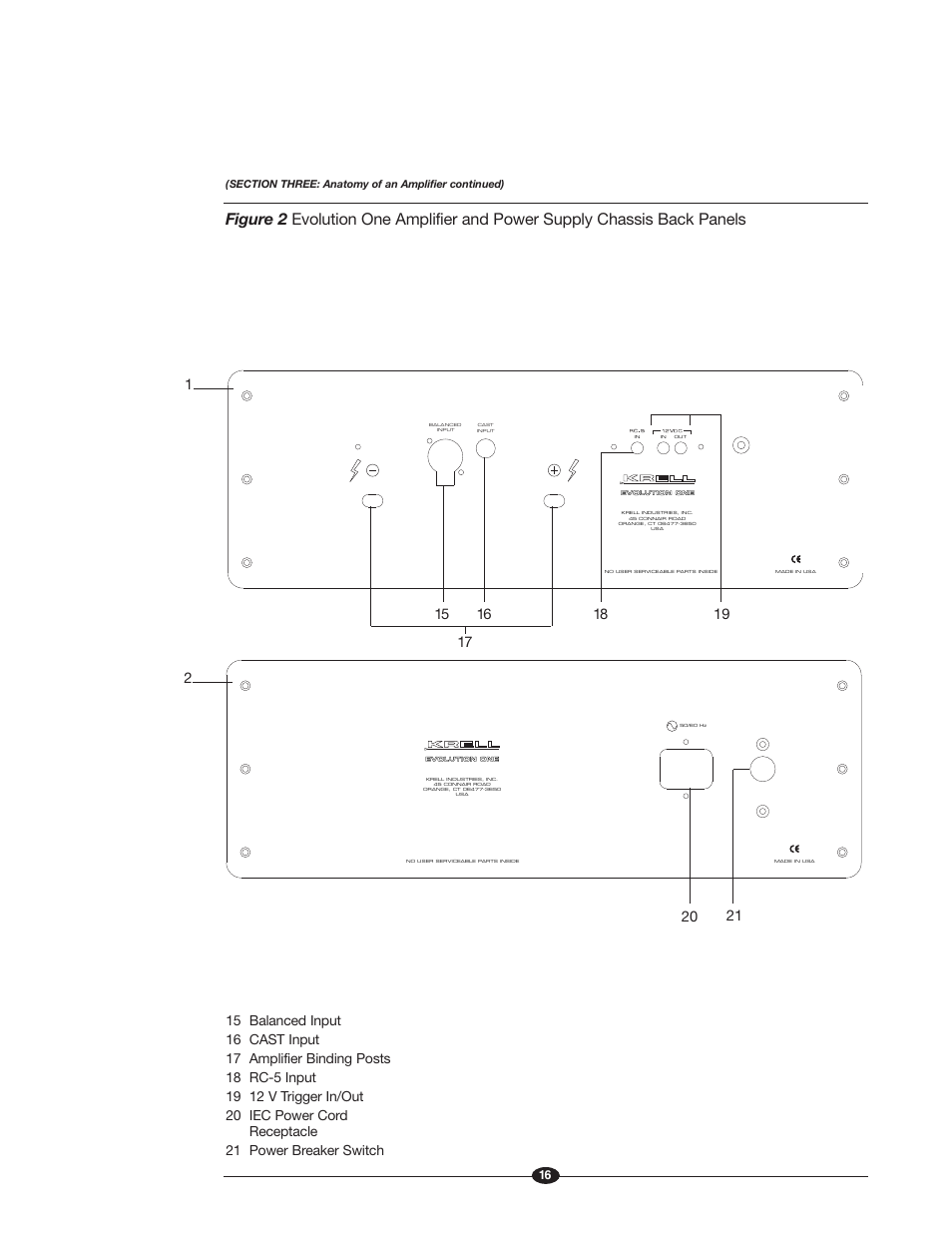 Krell Industries Evolution One User Manual | Page 20 / 35