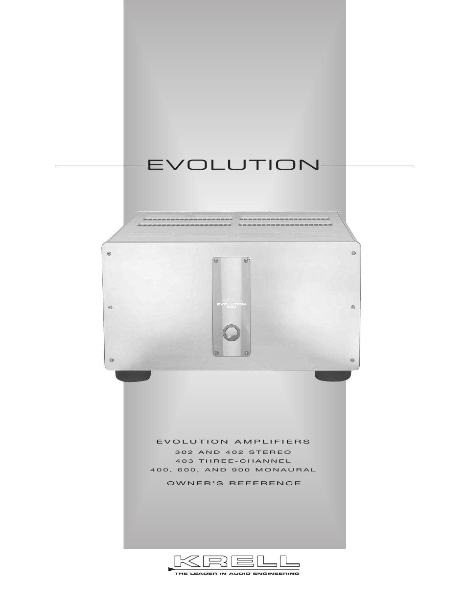 Krell Industries Evolution 600 User Manual | 34 pages