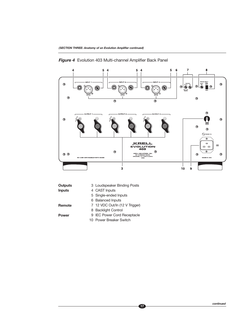 Krell Industries Evolution 600 User Manual | Page 17 / 34