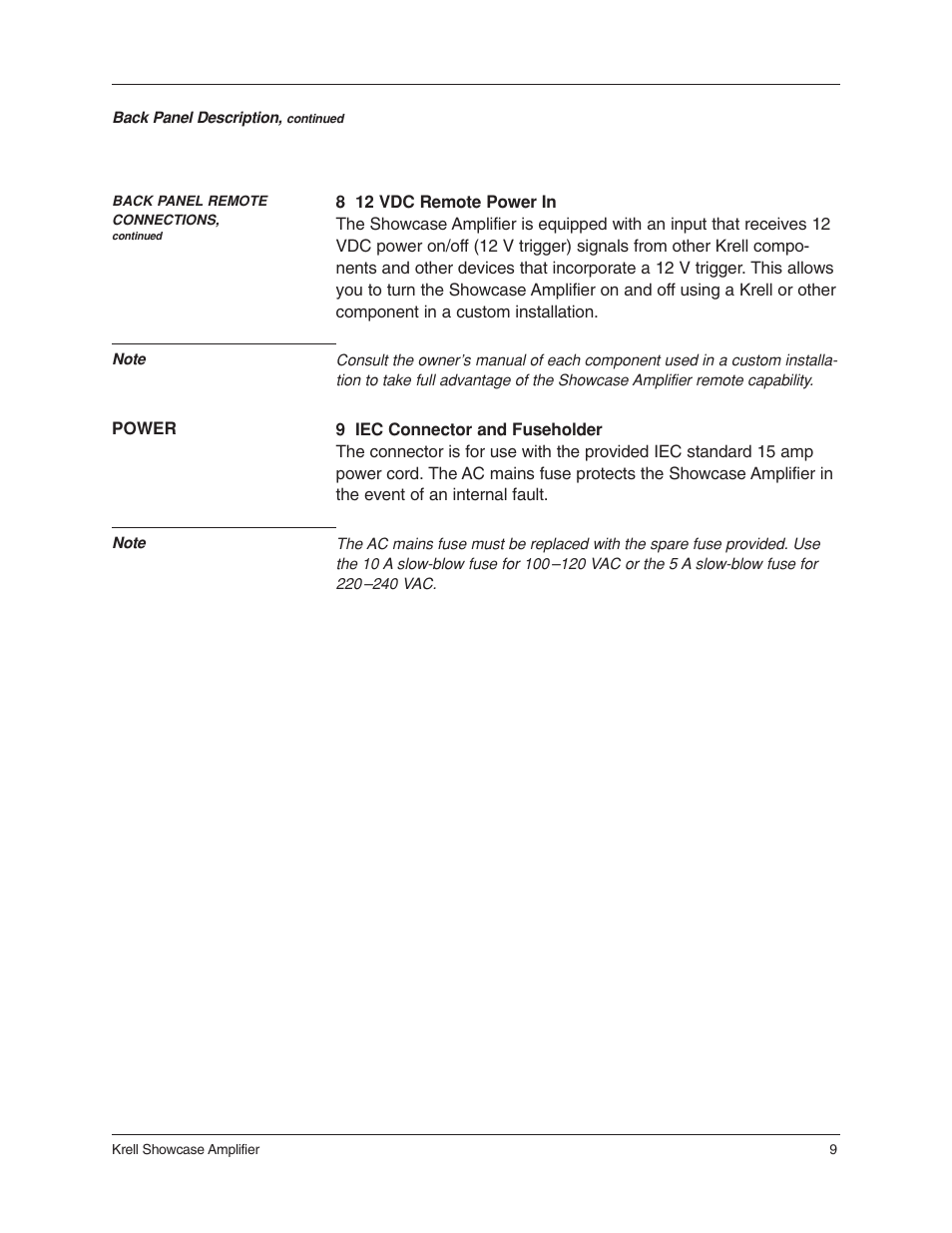 Krell Industries 6 User Manual | Page 13 / 22