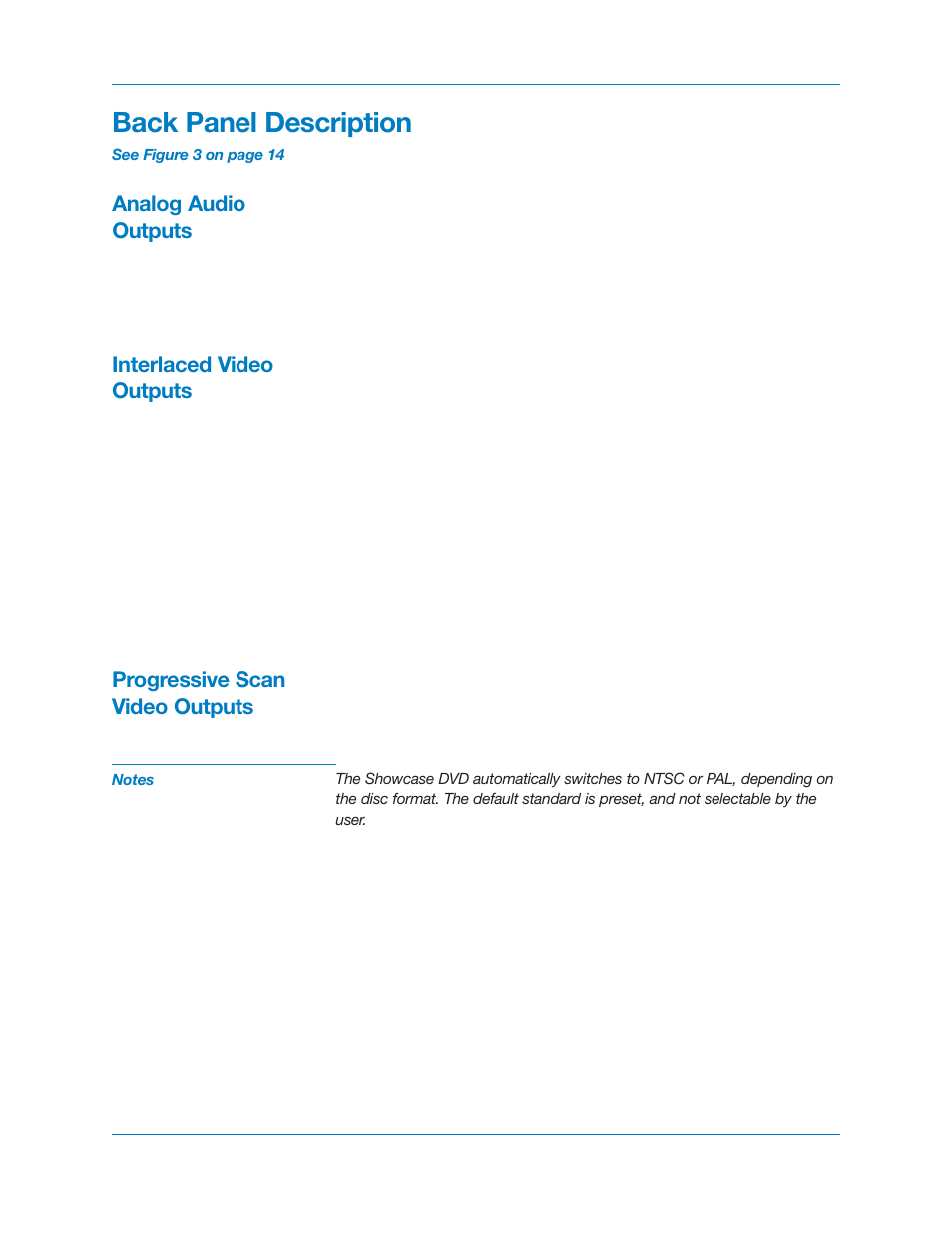 Back panel description | Krell Industries DVD Player User Manual | Page 19 / 73