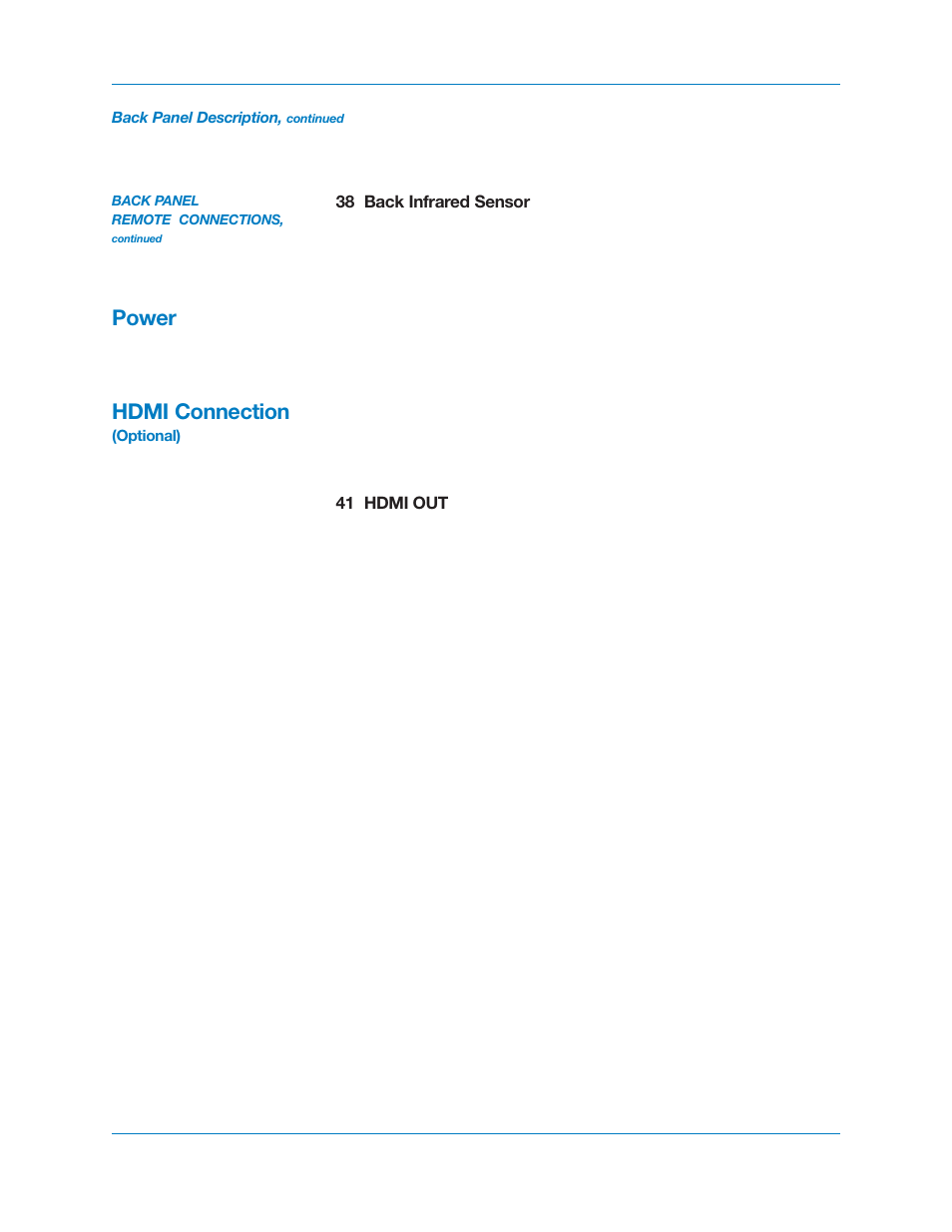 Power hdmi connection | Krell Industries DVD Player User Manual | Page 21 / 73