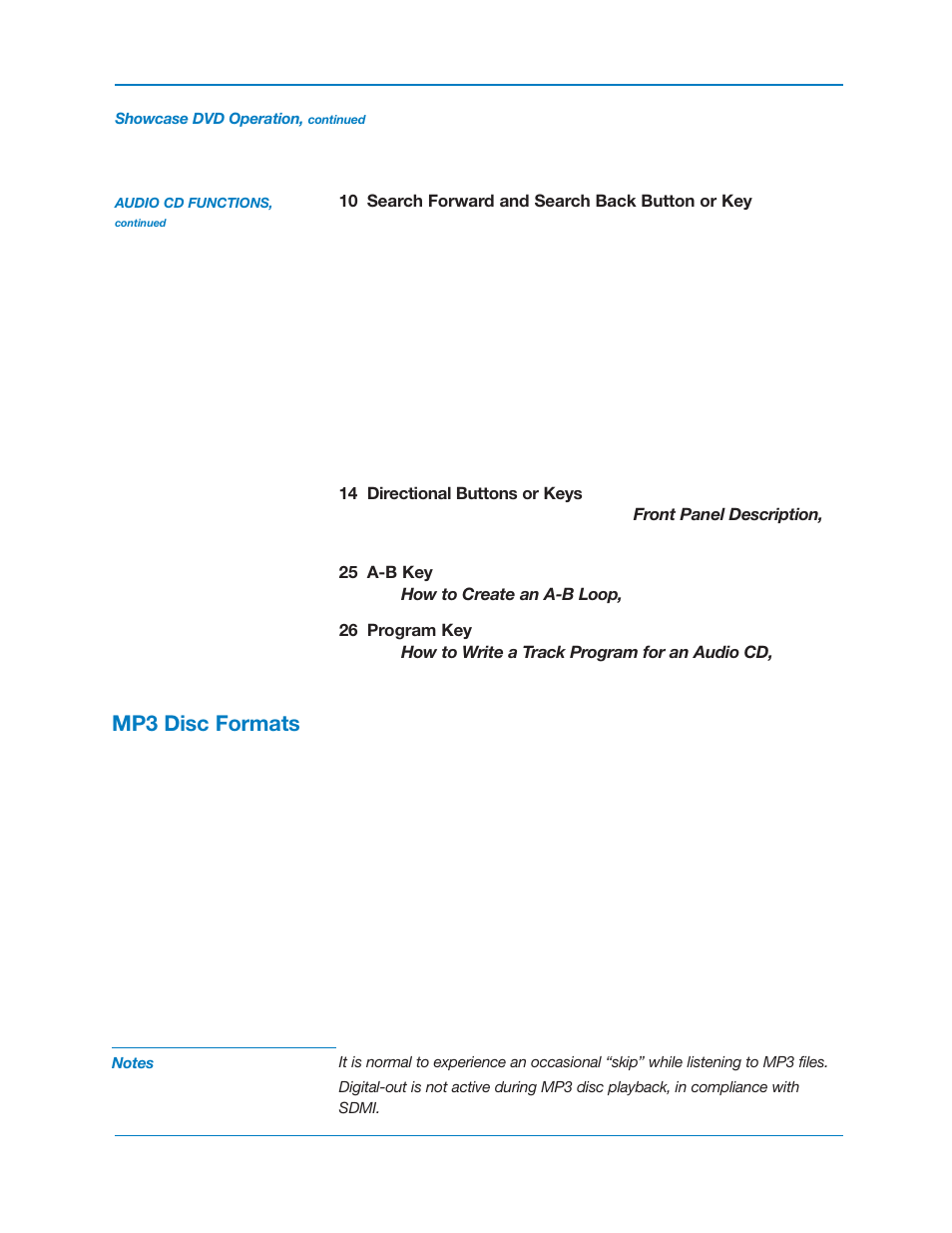 Mp3 disc formats | Krell Industries DVD Player User Manual | Page 30 / 73