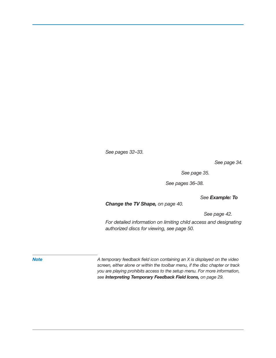 Setup menu overview | Krell Industries DVD Player User Manual | Page 35 / 73