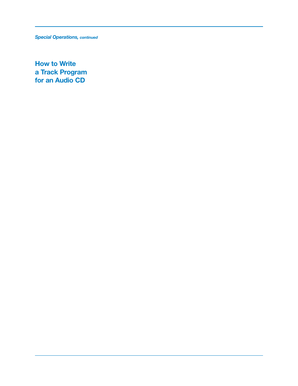 How to write a track program for an audio cd | Krell Industries DVD Player User Manual | Page 52 / 73