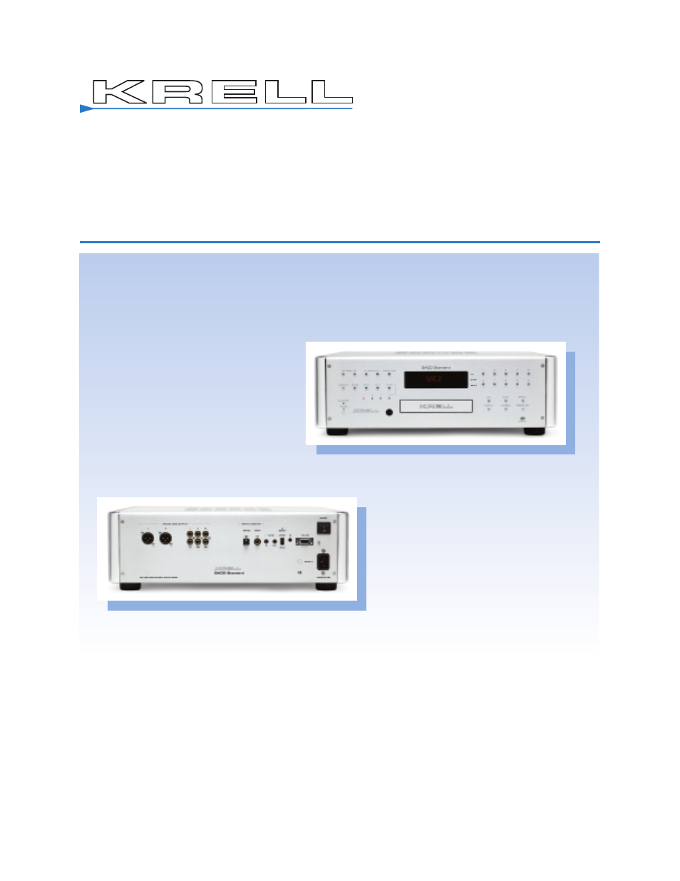 Krell Industries CD Player User Manual | 24 pages